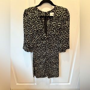 ba&sh black and gold dress